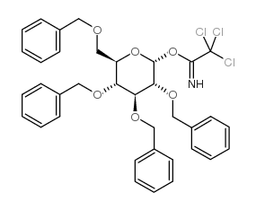 2,3,4,6-四-O-苄基-α-D-吡喃葡萄糖基三氯乙酰亚胺酯结构式
