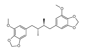 meso-1,4-Bis[3-methoxy-4,5-(methylenedioxy)phenyl]-2,3-dimethylbutane结构式
