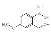 2-(羟甲基)-4-甲氧基苯基硼酸结构式