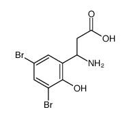 3-氨基-3-(3,5-二溴-2-羟基苯基)-丙酸结构式