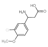 3-氨基-3-(3-氯-4-甲氧基苯基)-丙酸结构式