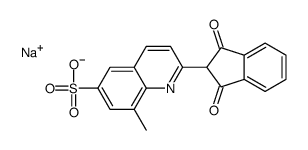 2-(2,3-二氢-1,3-二氧代-1H-茚-2-基)-8-甲基-6-喹啉磺酸钠盐结构式