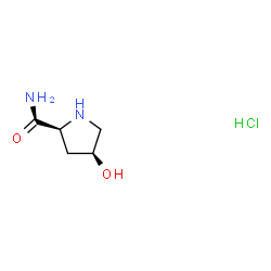 (2S,4S)-4-羟基吡咯烷-2-甲酰胺盐酸盐结构式