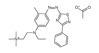 [2-[ethyl[3-methyl-4-[(3-phenyl-1,2,4-thiadiazol-5-yl)azo]phenyl]amino]ethyl]trimethylammonium acetate Structure
