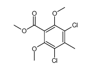3,5-dichloro-2,6-dimethoxy-4-methyl-benzoic acid methyl ester结构式