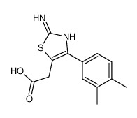 [2-Amino-4-(3,4-dimethylphenyl)-1,3-thiazol-5-yl]acetic acid Structure