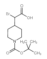 a-溴-1-[(1,1-二甲基乙氧基)羰基]-4-哌啶乙酸结构式