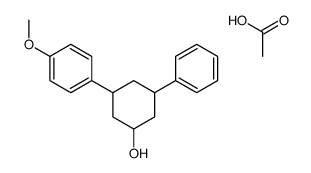 acetic acid,3-(4-methoxyphenyl)-5-phenylcyclohexan-1-ol结构式