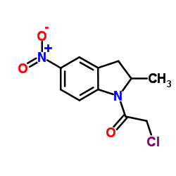 2-Chloro-1-(2-methyl-5-nitro-2,3-dihydro-1H-indol-1-yl)ethanone Structure