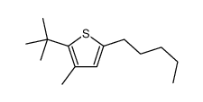 2-tert-butyl-3-methyl-5-pentylthiophene Structure