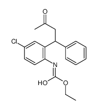 ethyl N-[4-chloro-2-(3-oxo-1-phenylbutyl)phenyl]carbamate结构式