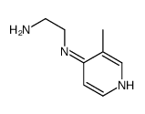 N1-(3-甲基-4-吡啶)-1,2-乙烷二胺结构式