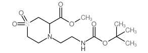 methyl 4-(2-((tert-butoxycarbonyl)amino)ethyl)thiomorpholine-3-carboxylate 1,1-dioxide Structure