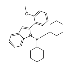 1-(Dicyclohexylphosphino)-2-(2-methoxyphenyl)-1H-indole Structure