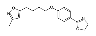 5-[4-[4-(4,5-dihydro-1,3-oxazol-2-yl)phenoxy]butyl]-3-methyl-1,2-oxazole Structure