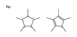 1,2,3,4,5-pentamethylcyclopenta-1,3-diene,1,2,3,4,5-pentamethylcyclopentane,rhenium结构式