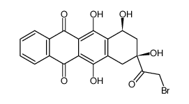 (+/-)-14-bromo-4-demethoxydaunomycinone Structure