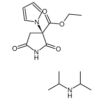 (2R)-2-ethoxycarbonyl-2-(pyrrol-1-yl)succinimide diisopropylamine salt Structure