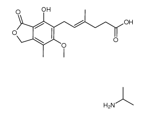 6-(4-hydroxy-6-methoxy-7-methyl-3-oxo-5-phthalanyl)-4-methyl-4-hexenoic acid isopropylamine salt Structure