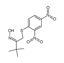 4-<2,4-Dinitro-phenylmercapto>-2,2-dimethyl-butanon-(3)-oxim Structure