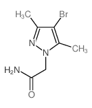 2-(4-溴-3,5-二甲基-1H-吡唑-1-基)乙酰胺结构式