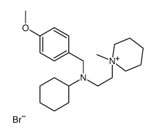 N-[(4-methoxyphenyl)methyl]-N-[2-(1-methylpiperidin-1-ium-1-yl)ethyl]cyclohexanamine,bromide结构式