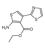 2-氨基-4-(2-噻唑)-3-噻吩羧酸乙酯结构式