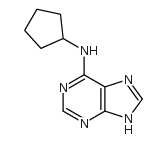 9H-嘌呤-6-胺, n-环戊基-结构式