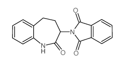 2-(2-Oxo-2,3,4,5-tetrahydro-1H-1-benzazepin-3-yl)-2,3-dihydro-1H-isoindole-1,3-dione structure