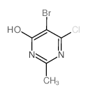 5-溴-6-氯-2-甲基嘧啶-4-醇结构式