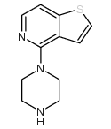 4-哌嗪-1-噻吩并[3,2-c]吡啶结构式