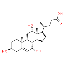 3,7,12-trihydroxy-5-cholenoic acid Structure