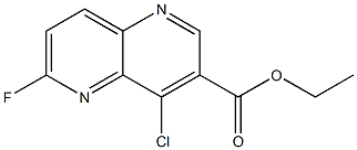 4-Chloro-6-fluoro-[1,5]naphthyridine-3-carboxylic acid ethyl ester Structure