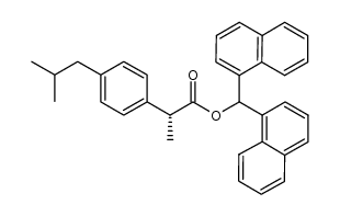 (R)-ibuprofen di(1-naphthyl)methyl ester Structure