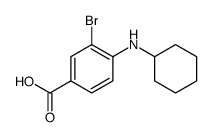 3-溴-4-(环己基氨基)苯甲酸结构式