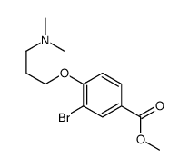 3-溴-4-(3-(二甲基氨基)丙氧基)苯甲酸甲酯结构式