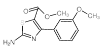 2-氨基-4-(3-甲氧基苯基)噻唑-5-羧酸甲酯结构式