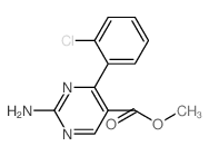 2-氨基-4-(2-氯苯基)嘧啶-5-羧酸甲酯结构式