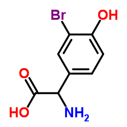 Amino(3-bromo-4-hydroxyphenyl)acetic acid Structure