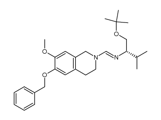 (S)-valino tert-butyl ether formamidine of 3-benzyloxy-4-methoxy-1,2,3,4-tetrahydro-isoquinoline结构式