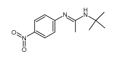 (E)-N-(tert-butyl)-N'-(4-nitrophenyl)acetimidamide结构式