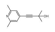 4-(2,6-dimethylpyridin-4-yl)-2-methylbut-3-yn-2-ol结构式