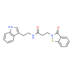 N-[2-(1H-Indol-3-yl)ethyl]-3-(3-oxo-1,2-benzothiazol-2(3H)-yl)propanamide Structure