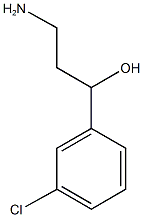 3-氨基-1-(3-氯苯基)丙-1-醇结构式