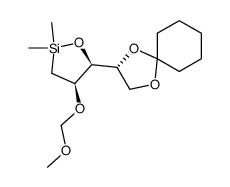 (4R,5S)-4-(methoxymethoxy)-2,2-dimethyl-5-((R)-1,4-dioxaspiro[4.5]decan-2-yl)-1,2-oxasilolane结构式