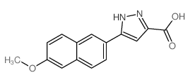 5-(6-METHOXYNAPHTHALEN-2-YL)-1H-PYRAZOLE-3-CARBOXYLIC ACID Structure