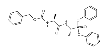 Diphenyl-N-(benzyloxycarbonyl)-L-alanyl-(2-decarboxy-L-alanin-2-yl)phosphonat结构式