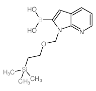 (1-((2-(三甲基甲硅烷基)乙氧基)甲基)-1H-吡咯并[2,3-b]吡啶-2-基)硼酸结构式
