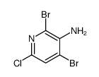 2,4-Dibromo-6-chloro-pyridin-3-ylamine Structure
