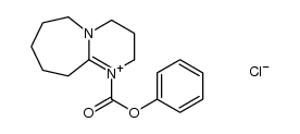 8-phenoxycarbonyl-1,8-diazabicyclo[5.4.0]undec-7-enium chloride结构式